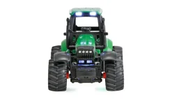 NEUAMEWI 22792Traktor aus Metall mit Rückeanhänger, Ladekran 1:64 RTR grün