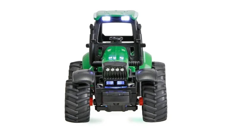 NEUAMEWI 22792Traktor aus Metall mit Rückeanhänger, Ladekran 1:64 RTR grün