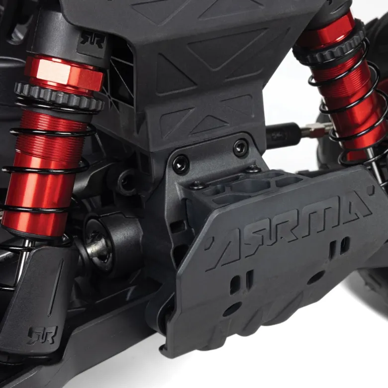 NEUARRMA ARA4437T1QUAKE 4S DSC 1:8 4X4 RTR Brushless Monster Truck Schwarz/Rot