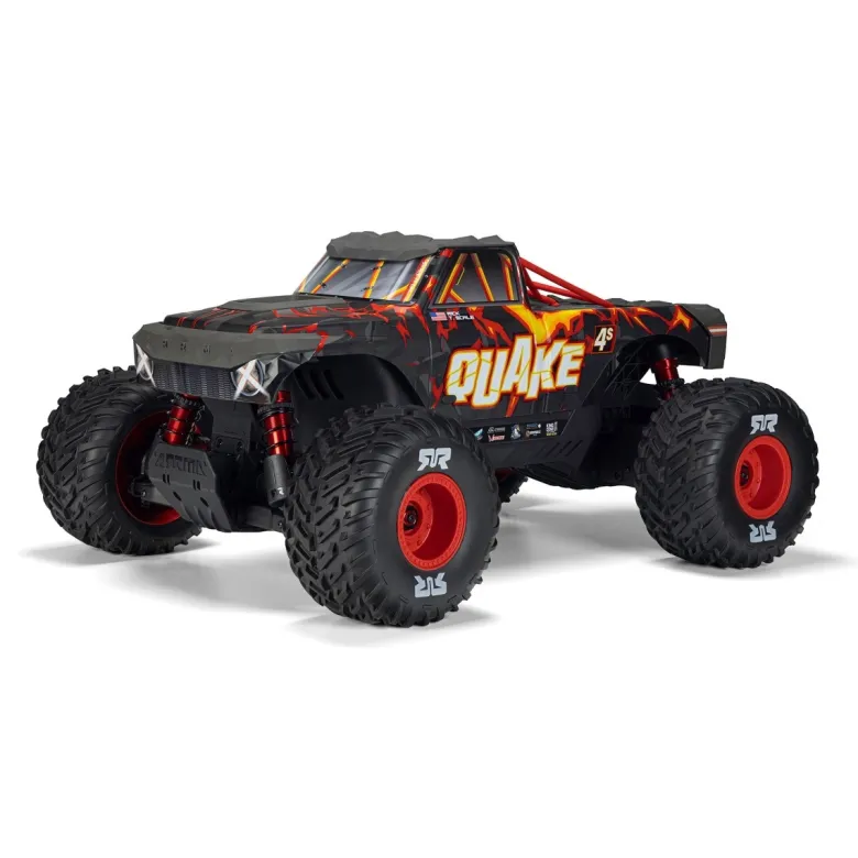 NEUARRMA ARA4437T1QUAKE 4S DSC 1:8 4X4 RTR Brushless Monster Truck Schwarz/Rot