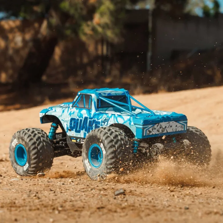NEUARRMA ARA4437T2QUAKE 4S DSC 1:8 4X4 RTR Brushless Monster Truck Weiß/Blau