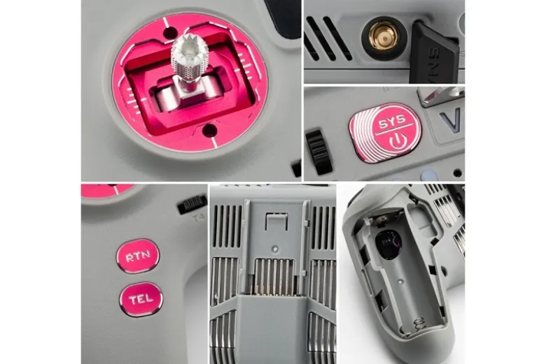NEUHelloRadio HR1106V12 MAX 2,4GHz - ELRS LBT Fernsteuerung Mode 2 grau, rot