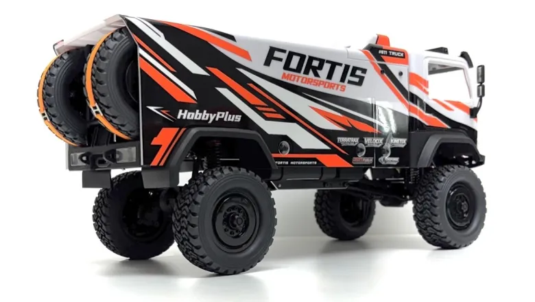NEUHobby Plus HBP1810820-WH'DKR-4 Fortis' Rally Truck brushless 1:18 RTR - Orange/Weiß