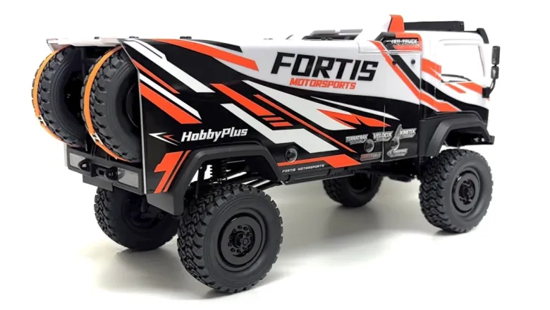 NEUHobby Plus HBP1810820-WH'DKR-4 Fortis' Rally Truck brushless 1:18 RTR - Orange/Weiß