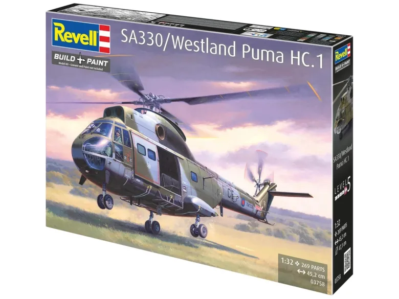 NEURevell 03758SA 330/Westland Puma HC.1, Modellbausatz 1:32