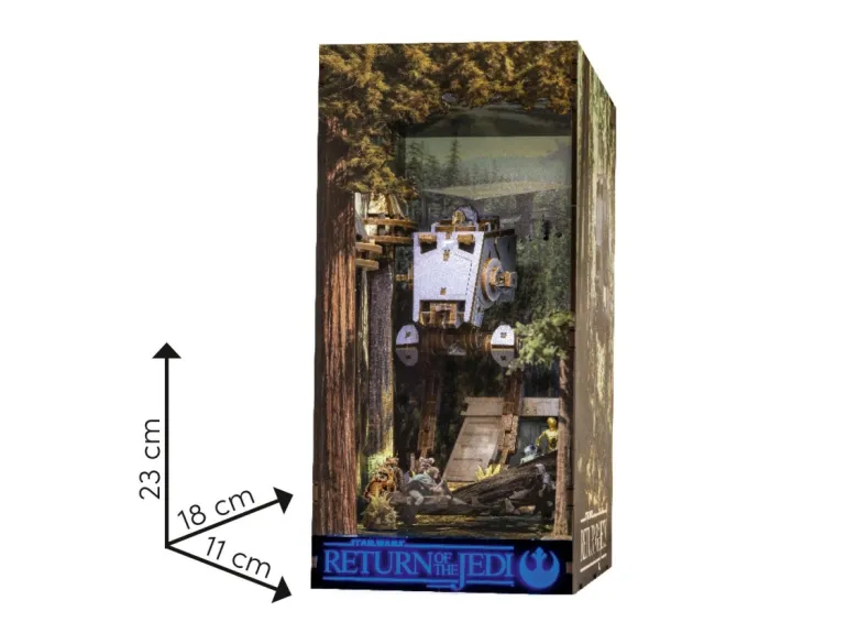 NEURevell 00546Tiny Adventures - Star Wars Battle of Endor Book Nook Miniaturwelt aus Holz zum zusammenbauen