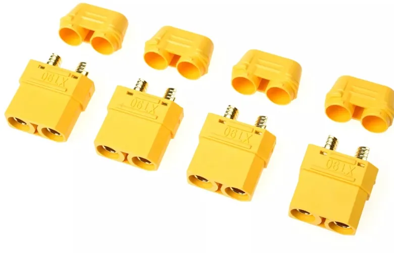 NEUREVTEC GF-1053-002XT-90H Stecker mit Kappe, vergoldet, 4 Stück