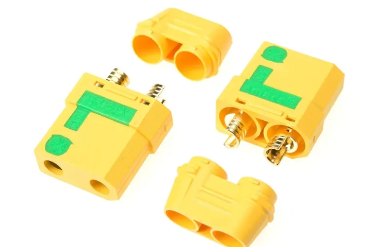 NEUREVTEC GF-1054-002XT-90S Stecker, funkenfrei, mit Kappe, vergoldet, 2 Stück