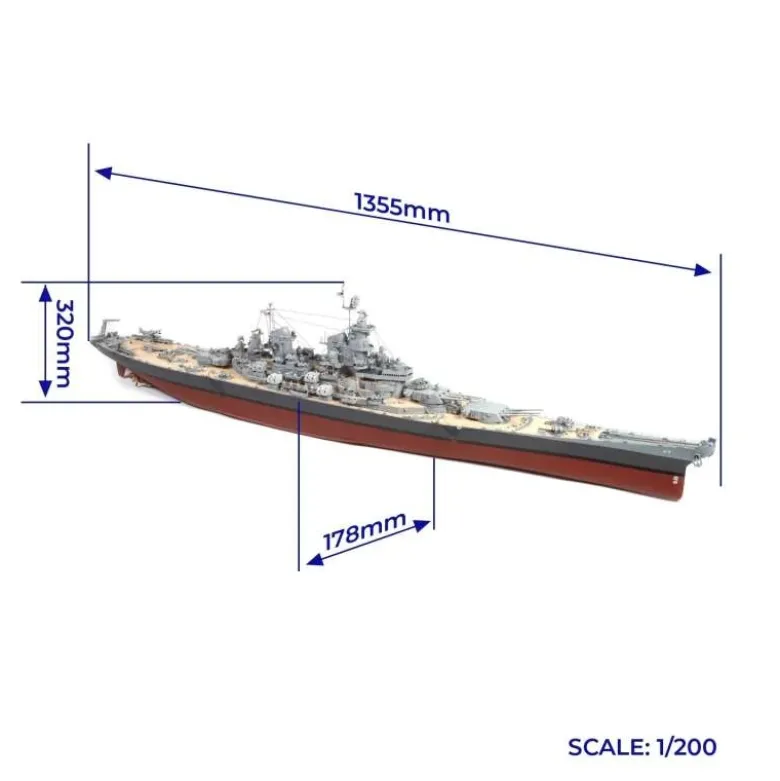 OcCre OC16002USS Missouri BB 63 Bausatz 1:200