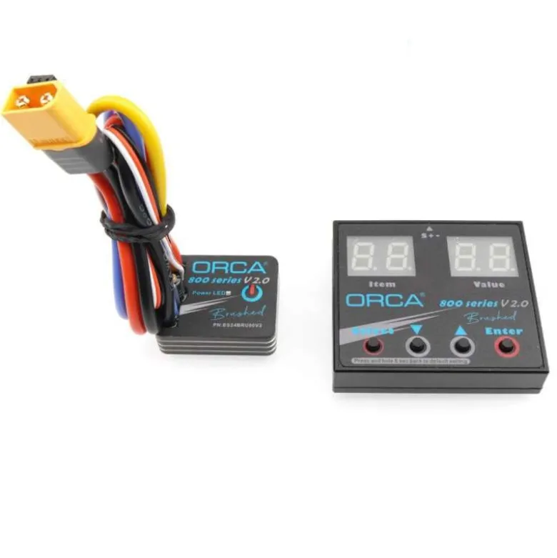 ORCA ES24BRU80V2800 Series V2.0 80A Brushed ESC mit Programmierkarte