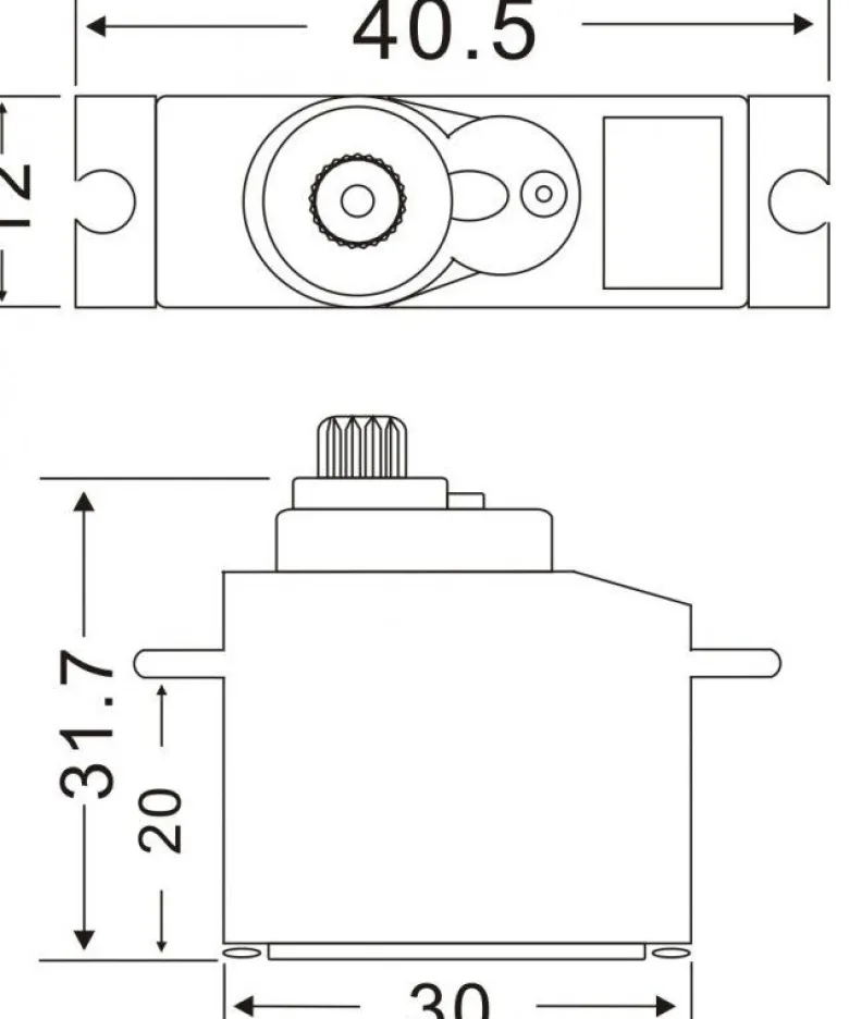 Pichler C4995MASTER Midi 12mm Digital Servo DS3012, 3kg