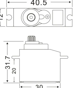 Pichler C5638MASTER Midi 12mm Digital Servo DS3012 MG, 3kg