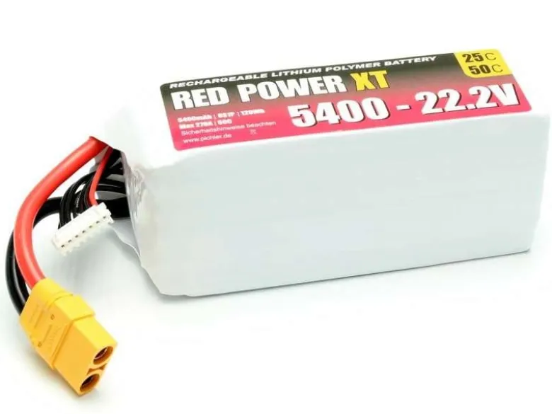 Pichler 15441LiPo Akku Red Power XT 6S 5400mAh 25C/50C 22,2V, XT90