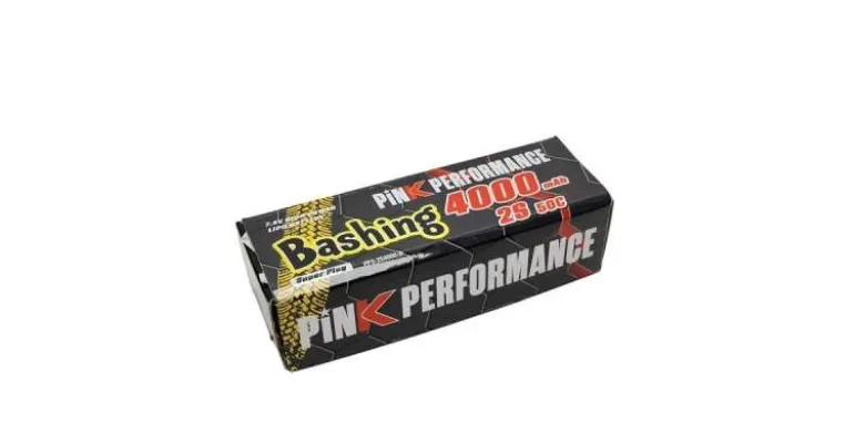 Pink Performance PP3-2S4000-DBashing LiPo 2S 7.4V-4000-50C (Deans) 240g, Hardcase