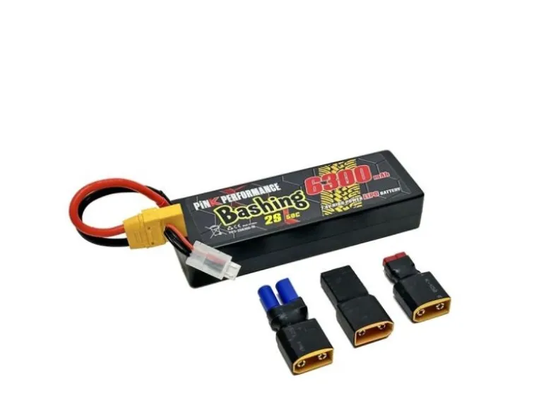 Pink Performance PP3-2S6300-MBashing LiPo 2S 7.4V - 6300mAH - 50C (Multi), Hardcase