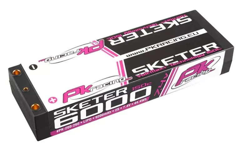 PK racing 01-PK-200-260LiPo SKETER 150C 7.4V 2S 6000mAh Hardcase Stick 2S 4mm EFRA - BRCA