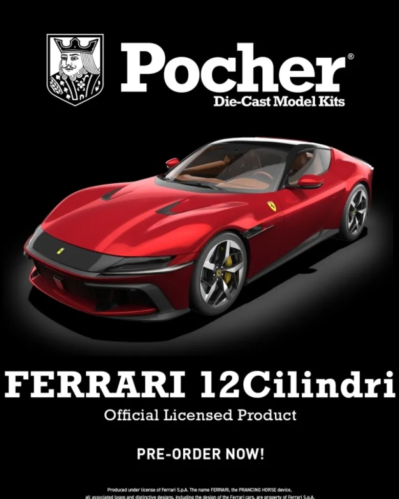 POCHER HK126Ferrari 12Cilindri - Rosso Imola, Bausatz 1:8 Neuheit - Jetzt vorbestellen!