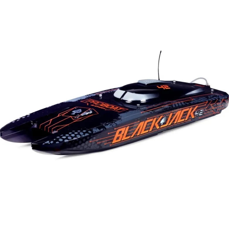 Pro Boat PRB08043T1Blackjack 42'' 8S Brushless Catamaran RTR: Schwarz/Orange