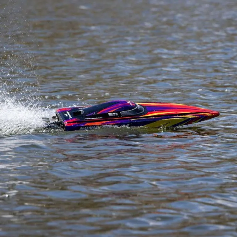 Pro Boat PRB-1992T1Sonicwake 24" Self-Righting Brushless Deep-V RTR, rot inkl. Akku & Ladegerät