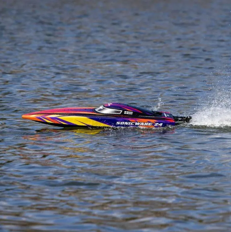 Pro Boat PRB-1992T1Sonicwake 24" Self-Righting Brushless Deep-V RTR, rot inkl. Akku & Ladegerät