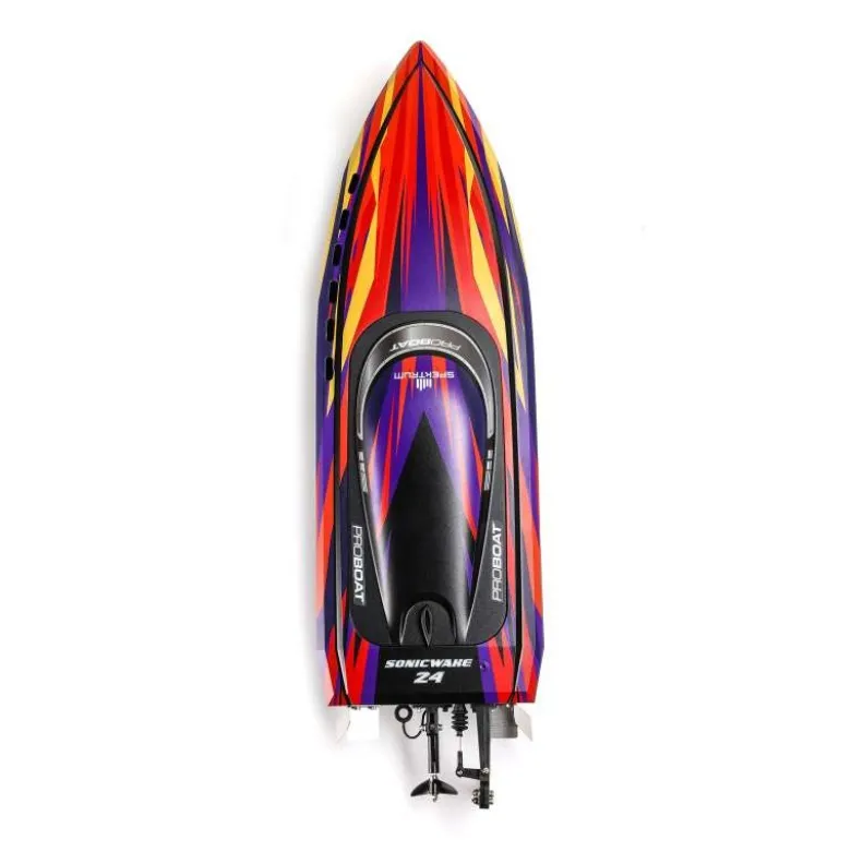 Pro Boat PRB-1992T1Sonicwake 24" Self-Righting Brushless Deep-V RTR, rot inkl. Akku & Ladegerät