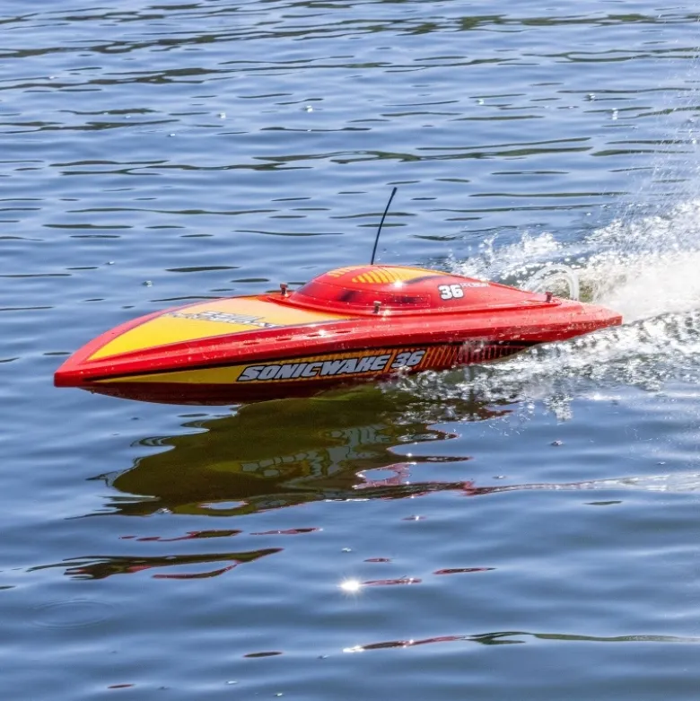 Pro Boat PRB-2171T2Sonicwake 36" V3 Self-Righting Brushless Deep-V RTR, rot