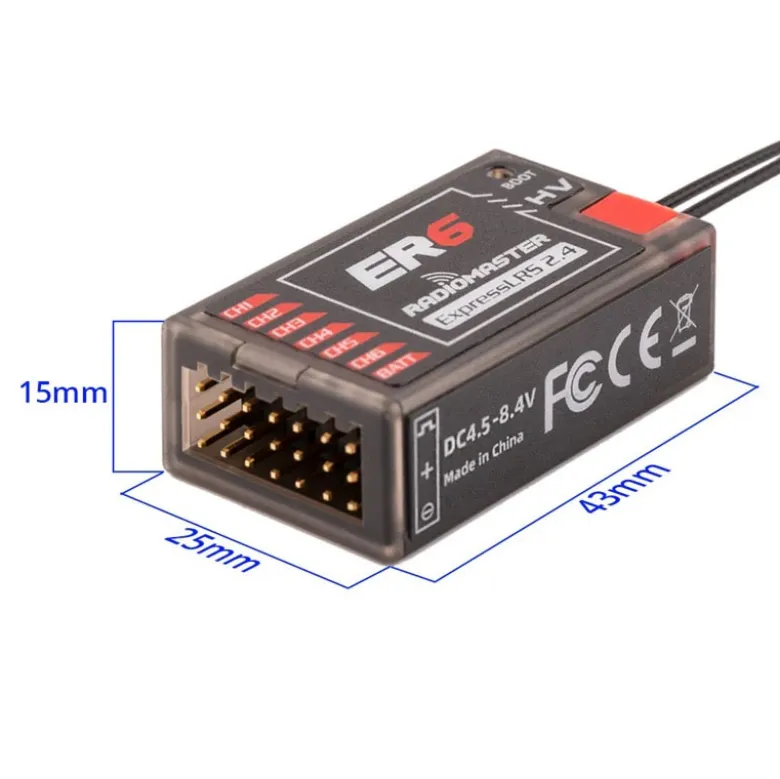 RadioMaster RM-RX-ER6ER6 ELRS 6-Kanal Empfänger