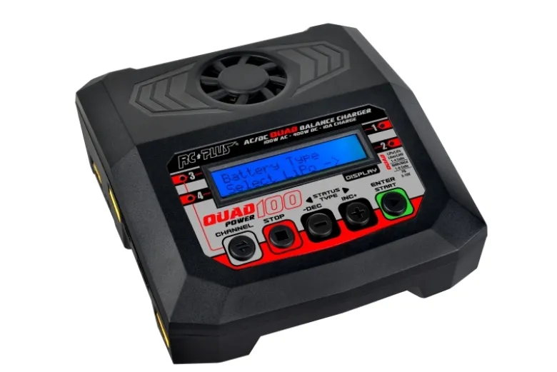RC PLUS RC-CHA-214Power Quad 100 Ladegerät AC/DC 100W 4x 4S LiXX oder 8 NiXX