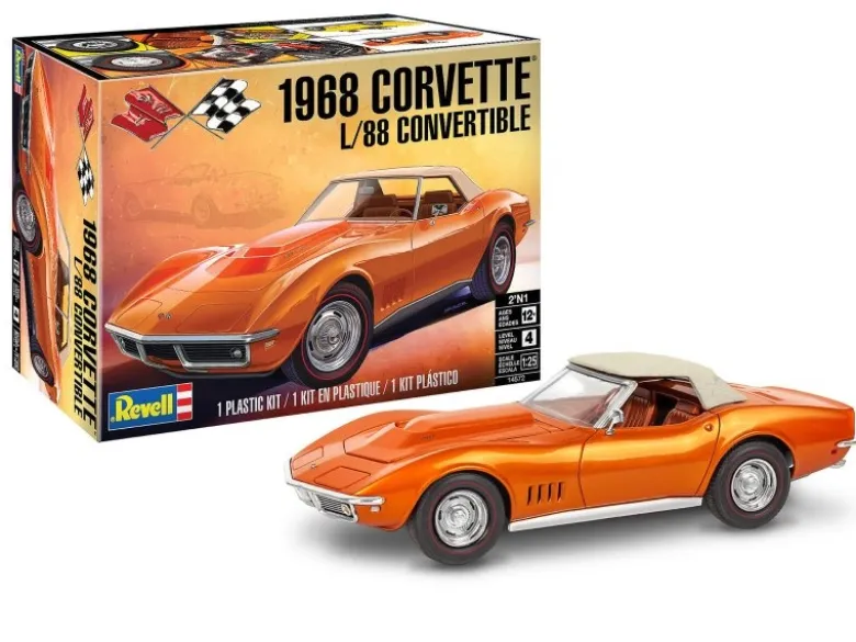 Revell 14572'68 Corvette® L/88 Convertible 2'N1, Modellbausatz 1:25