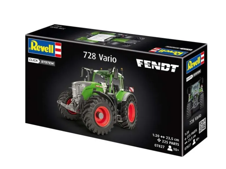 Revell 07827Fendt 728 Vario Tractor (Click System), Bausatz 1:20 zum Zusammenstecken - mehrfarbig
