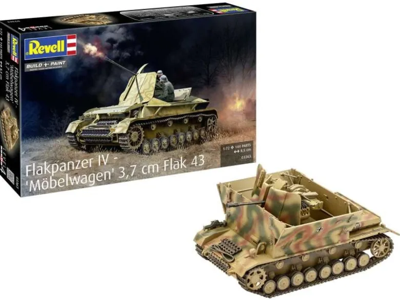 Revell 03363Flakpanzer IV - 'Möbelwagen' 3,7cm Flak 43, Bausatz 1:72