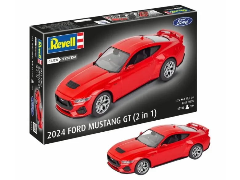 Revell 077432024 Ford Mustang GT (2 in 1) (Click System), Bausatz 1:25