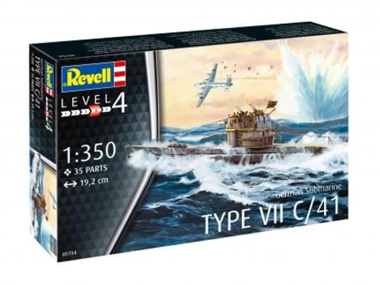 Revell 05154German Submarine TYPE VII C/41 1:350