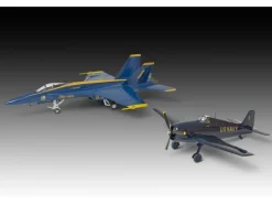 Revell 05613Geschenkset 'Blue Angels - 80 Jahre', Modellbausatz 1:72 inkl. Farben, Pinsel, Kleber