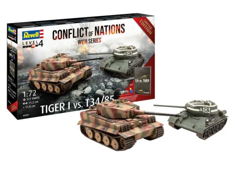 Revell 05655Geschenkset 'Conflict of Nations WWII Series' 1:72 Bausatz mit Basiszubehör