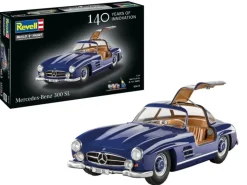 Revell 05614Geschenkset Mercedes-Benz 300 SL '140 Jahre MB' 1:24 Modellbausatz mit Basiszubehör
