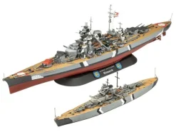 Revell 05637Geschenkset The Legendary Bismarck (1:700&1:1200) Bausatz mit Basiszubehör