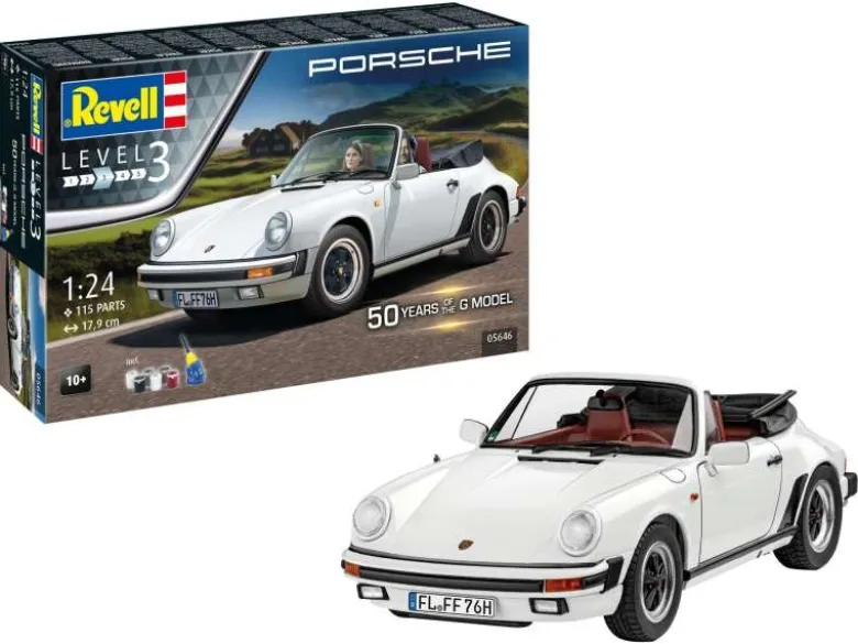 Revell 05646Geschenkset 50 Years of Porsche 911 G-Modell, Bausatz 1:24 mit Basiszubehör