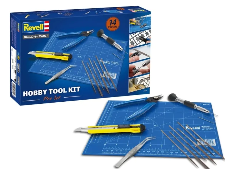 Revell 39640Hobby Tool Kit - Pro Set / 14-teiliges Werkzeugset ideal für Plastikmodellbau