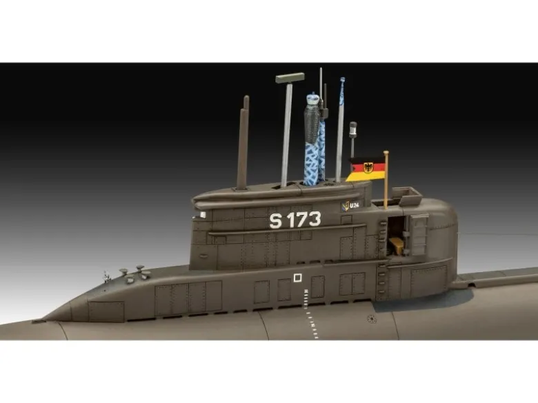05186 Revell70 Jahre Bundeswehr: Wilhelm Bauer, Type 206A, Class2 1:144