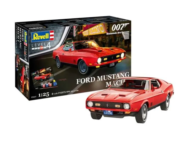 Revell 05664James Bond 007 'Ford Mustang Mach I 1:25 inkl. Pinsel, Farben und Kleber