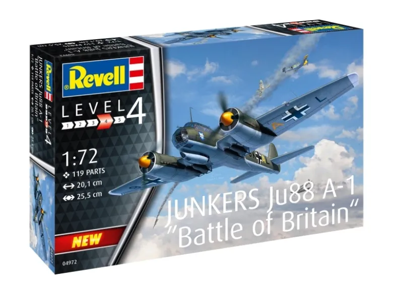 Revell 04972Junkers Ju 88 A-1 Battle of Britain Plastikbausatz 1:72