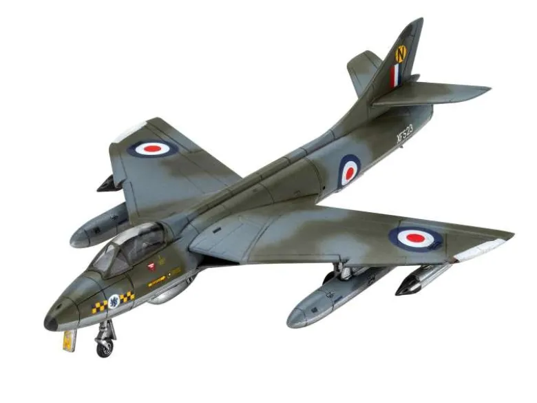 Revell 63833Model Set Hawker Hunter FGA.9 Bausatz 1:144 inkl. Farben, Pinsel und Kleber
