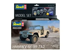 Revell 63366Model Set HMMWV M109 7A2, Modellbausatz 1:35 inkl. Farben, Pinsel und Kleber