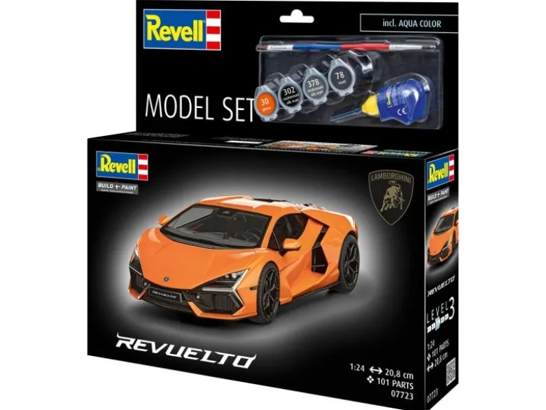 Revell 67723Model Set Lamborghini Revuelto, Bausatz 1:24 inkl. Farben , Kleber und Pinsel