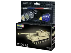 Revell 63361Model Set M109 A2, Modellbausatz 1:72 inkl. Farben, Pinsel und Kleber