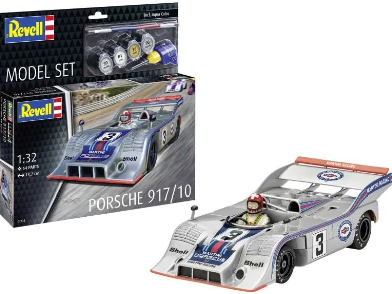 Revell 67738Model Set Porsche 917/10, Modellbausatz 1:32 inkl. Farben, Pinsel und Kleber