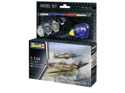 Revell 63771Model Set Spitfire Mk.Ia & Hurricane Mk.I Bausatz 1:144 inkl. Pinsel, Farben und Kleber