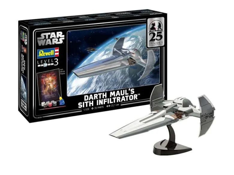 Revell 05638Model Set Star Wars 'Darth Maul's Sith Infiltrator 1:120 inkl. Farben, Pinsel und Kleber