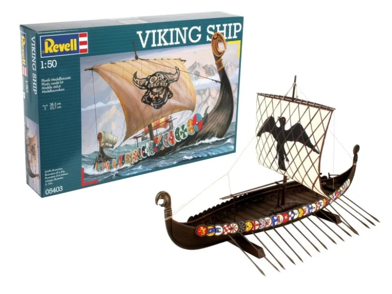 Revell 65403Model Set Viking Ship 1:50 Modellbausatz mit Basiszubehör
